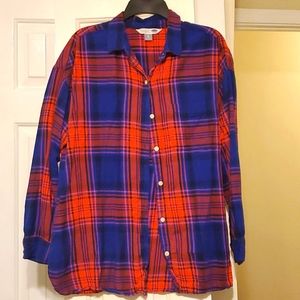 OLD NAVY Plaid Boyfriend Shirt Size XL
